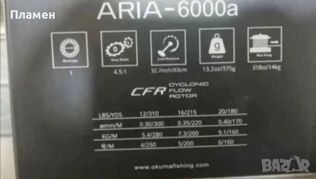 Макара DAM Quick Finessa 8, Penn Wrath 3000, Shimano Aernos 1000, Okuma Aria 6000, снимка 13 - Макари - 52901315