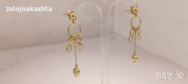 Нови-Златни обеци-2,20гр/14кр, снимка 3 - Обеци - 53190476