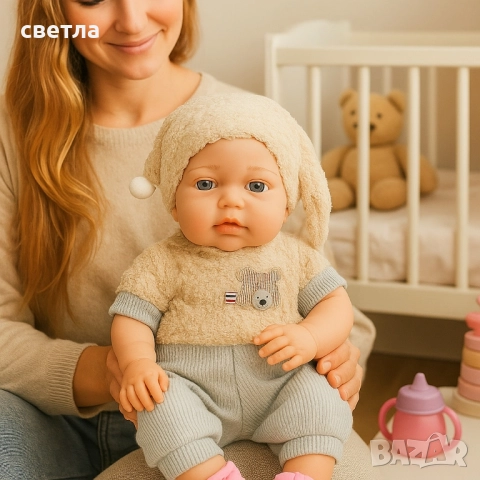 Реалистично говорещо бебе с аксесоар шише, снимка 5 - Кукли - 51601510