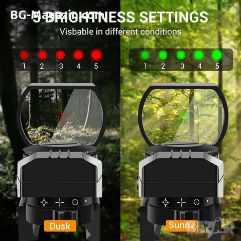 Тактически бързомерец мерник прицел с 4 фигури бързомер за въздушна пушка пистолет лов еърсофт, снимка 3 - Оборудване и аксесоари за оръжия - 51051662