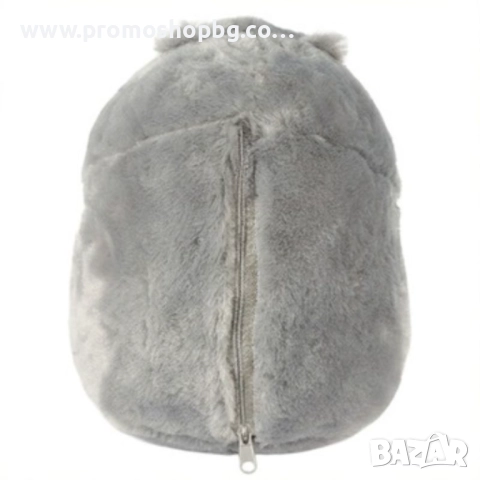 3 в 1 - Плюшена играчка Хамстер, възглавница и одеяло Kruzzel, сиво, снимка 5 - Плюшени играчки - 52506563