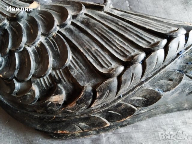 дървена декорация-сокол , снимка 2 - Антикварни и старинни предмети - 28921489