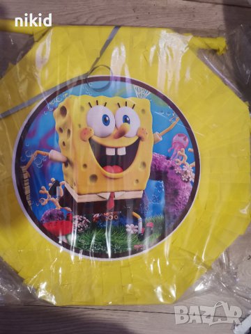 спондж боб Спонджбоб SpongeBob SPONGE голяма готова пинята + пръчка подарък за парти рожден ден, снимка 2 - Други - 43233789