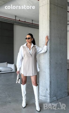 Луксозна рокля-две части Nude кодP87W  