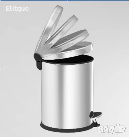 Кофа за смет с педал Vinoks, 3/5/8/12 л.бавно затваря, инокс, снимка 6 - Други стоки за дома - 52889305