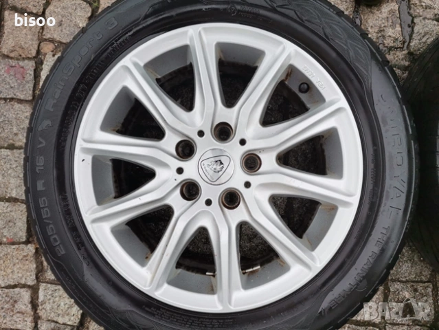 4бр ЛЕТИ джанти 16" 5Х112 ALUETT с гуми 205/55/16 UNIROYAL за VW Audi , снимка 4 - Гуми и джанти - 53537834