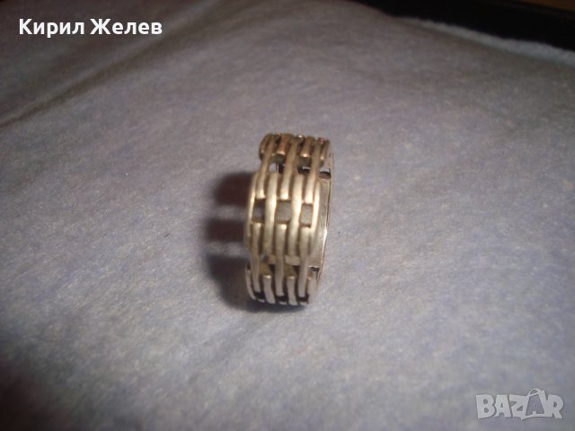 АЖУРЕН ДИЗАЙНЕРСКИ АРТ МОДЕЛ СРЕБЪРЕН МОДЕН ПРЪСТЕН СРЕБРО 925 МАЙСТОРСКА РЪЧНА ИЗРАБОТКА 32441, снимка 14 - Пръстени - 38329965