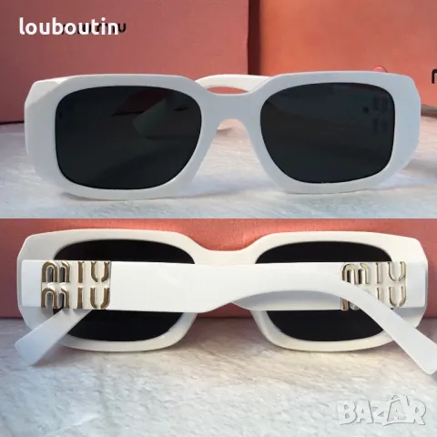 Miu 2024 дамски слънчеви очила правоъгълни 2 цвят бели черни
