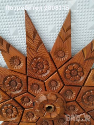 прекрасна дърворезба слънце, снимка 3 - Декорация за дома - 43697254