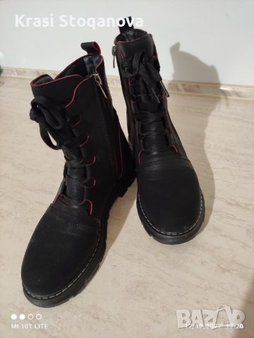 ❄️❄️ЗИМНИ❄️ МОДНИ Боти ТОПЛИ / НАБУК с Аксесоари + Подарък Аксесоар за Почистване , снимка 2 - Дамски боти - 39039713