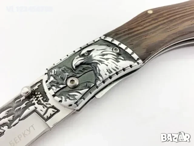 Руски сгъваем джобен нож с калъф АКУЛА ,сталь 65х13, снимка 3 - Ножове - 52293639