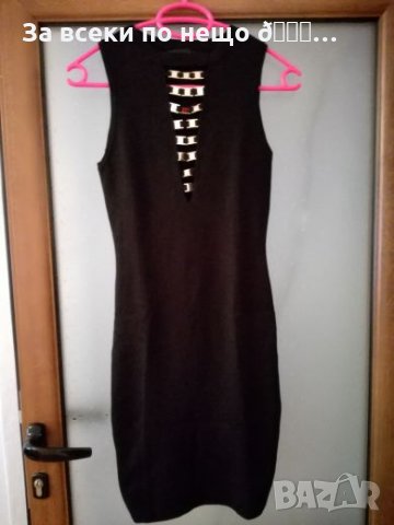 Черна рокля със златно, снимка 4 - Рокли - 27013725