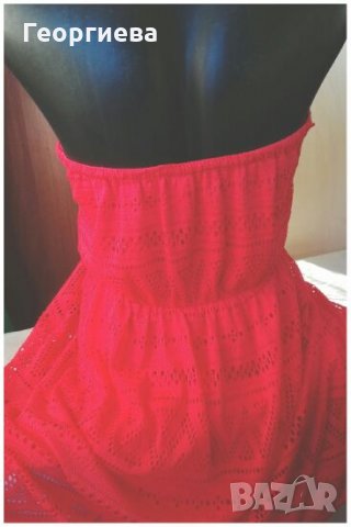 Рокля от дантела в цвят корал👗🌹 S,M👗🌹 121, снимка 3 - Рокли - 26404499