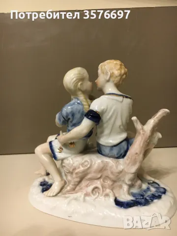 Стара немска порцеланова фигурка- композиция, снимка 5 - Колекции - 48018364