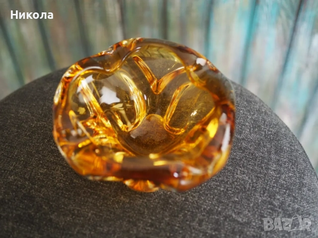 Луксозен пепелник за пури - Murano, Италия 1970г., снимка 3 - Други ценни предмети - 52353160