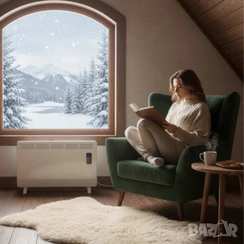 Конвектор Voltz OV51974D – 2400W, Wi-Fi управление, LED дисплей и таймер, снимка 2 - Друга електроника - 51845825