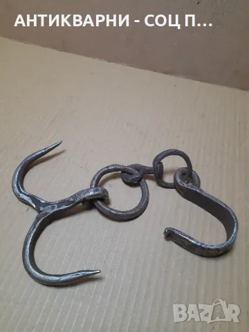 Соц Стар Ръчно Кован Ченгел За Дране На Животни., снимка 8 - Антикварни и старинни предмети - 48577083