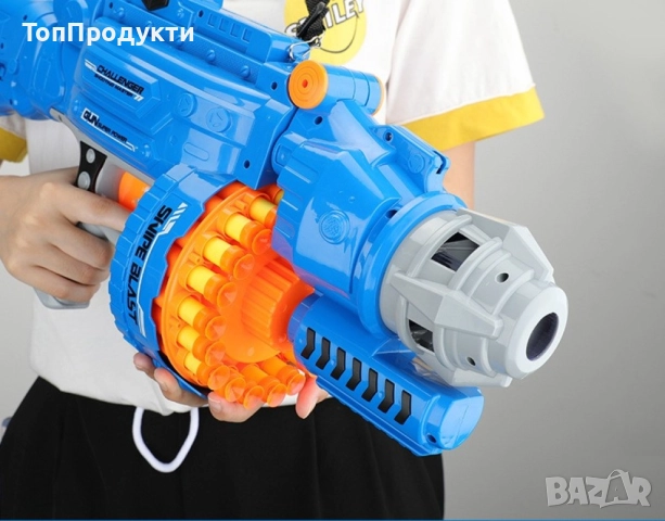 Голям детски ръчен пистолет с меки куршуми стрели, снимка 2 - Други - 52968487