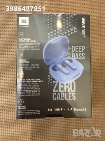 Безжични слушалки JBL Wave 300TWS, снимка 3 - Слушалки, hands-free - 52848205