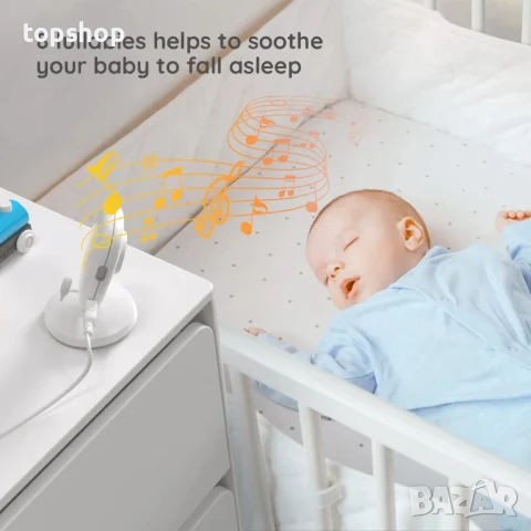 BOIFUN VB603 безжичен бебефон 3,2" HD екран, VOX режим, нощно виждане, двупосочен разговор, песни..., снимка 8 - Бебефони - 50555711