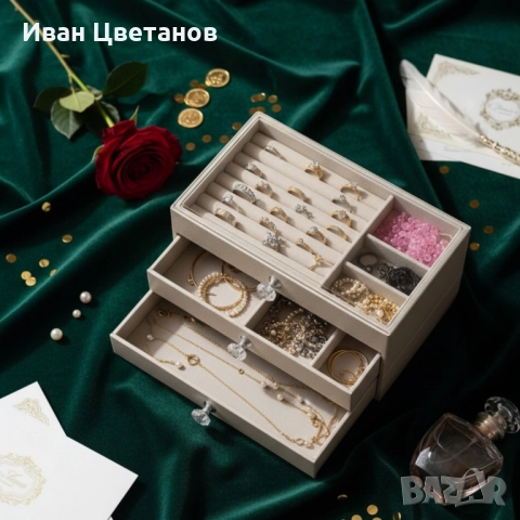 Органайзер за бижута с три чекмеджета – Multi functional Jewelry Storage Box