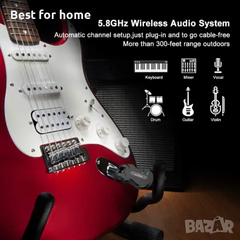 LEKATO Безжична система за китара , снимка 3 - Струнни инструменти - 49676388