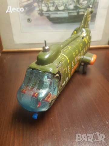 Стара тенекиена играчка ALPS-Japan Хеликоптер ., снимка 7 - Колекции - 43449560