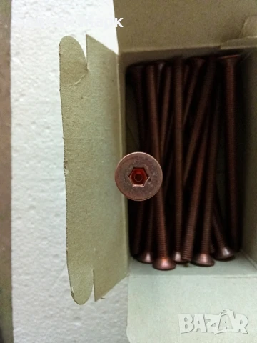 Мебелни свързващи болтове М6х100 – Бронзирани, 20 бр. в опаковка , снимка 1