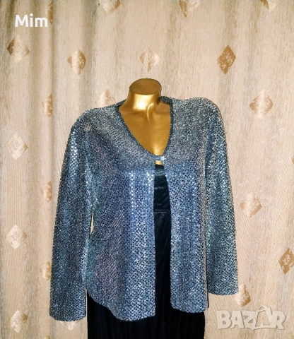 XL/2XL Сребрист жакет / сако / с пайети 