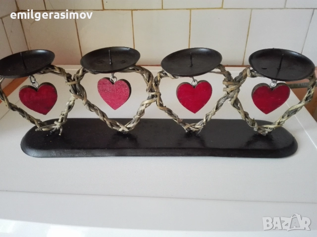 Свещник ковано желязо - четири броя., снимка 12 - Антикварни и старинни предмети - 31360489