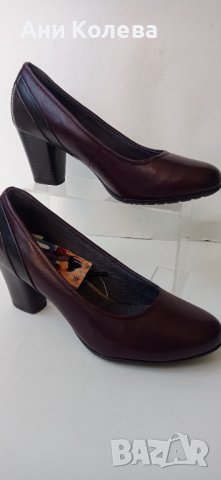 Нови естествени немски Jana  в бордо и цв. 38 н-р, снимка 6 - Дамски обувки на ток - 37956984