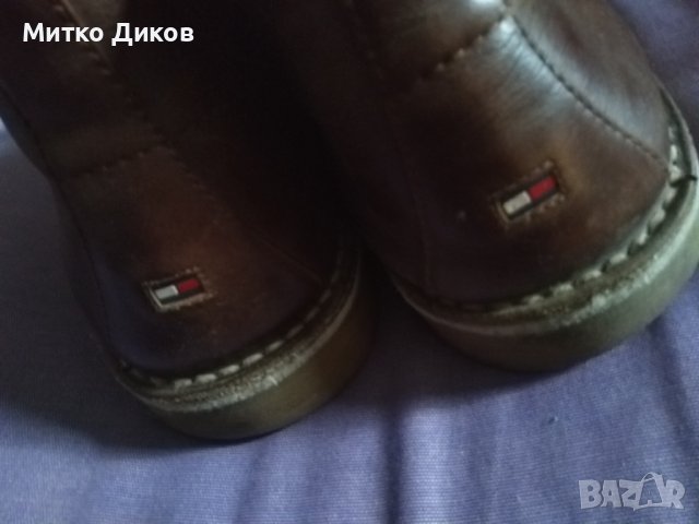 Tommy Hilfiger маркови мъжки високи обувки боти естествена кожа №41 стелка 26см, снимка 10 - Мъжки боти - 39435607