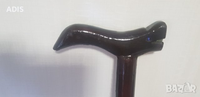  Дървен Бастун ръчна изработка /Мексико ценен дърворезба /кучешка глава /Мексико, снимка 3 - Други ценни предмети - 38430510