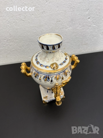 Винтидж порцеланов самовар "Гжел". №7716, снимка 2 - Колекции - 52738626