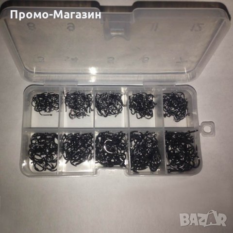 Комплект 500 броя куки за риболов в различен размер от 3 # до 12 #, снимка 7 - Такъми - 33026937