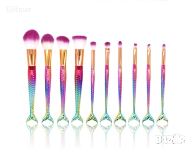 Десет чудесни четки за грим с дръжка тип русалка в два варианта HZS62, снимка 9 - Други - 52820417