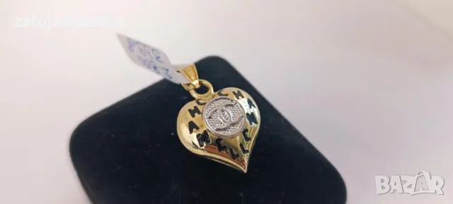 Златна висулка сърце-2,80гр/14кр, снимка 4 - Колиета, медальони, синджири - 49081653