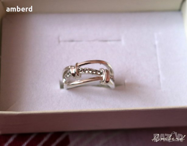 Нежен и елегантен сребърен пръстен - модел R043, снимка 3 - Пръстени - 35568531