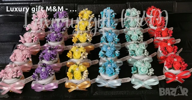 Подаръци за гости, подаръчета за гости - бурканче с мед "Трите рози", снимка 18 - Подаръци за сватба - 50694579