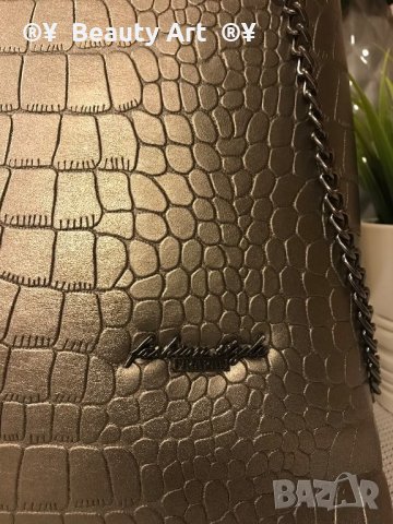 Дамска  чанта , сив цвят - “ FRAPAN “, снимка 2 - Чанти - 27368062