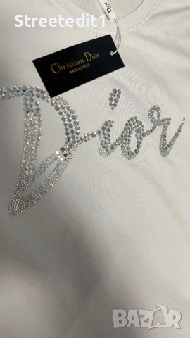 !НОВО! Луксозна  дамска тениска Dior-S/M, снимка 2 - Тениски - 53595293