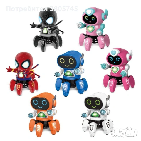 Танцуващ мини робот с LED светлини, снимка 11 - Електрически играчки - 53301283