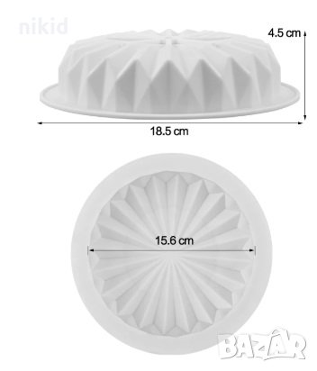 3D резени ръбове кексова силиконова форма за кекс десерт сладкиш пай , снимка 2 - Форми - 28237398