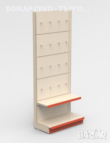 ПРОМО! Крайстенен стелаж с перфориран гръб за метални куки!, снимка 2 - Стелажи и щандове - 42994953