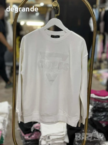 Дамски блузи Guess налични в бяло черно и розово, снимка 4 - Блузи с дълъг ръкав и пуловери - 51404301