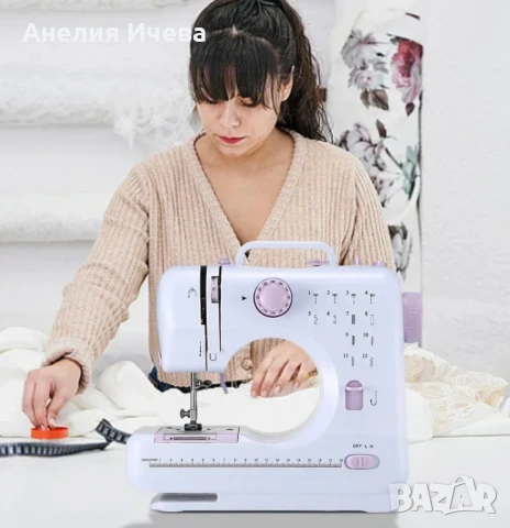 Мини шевна машина с 12 вида шевове SM-505A, снимка 3 - Шевни машини - 50746527