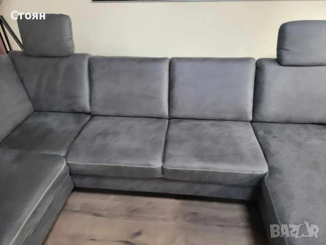ПРОМОЦИЯ!!! П - образен ъглов диван от плат тъмно сив MM-ZE1037, снимка 9 - Дивани и мека мебел - 52826733
