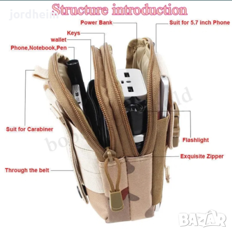 Малка туристическа,тактическа чантичка, чанта, снимка 2 - Чанти - 44843763