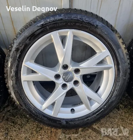 Оригинални джанти Audi 17 цола 5x112 с гуми, снимка 3 - Гуми и джанти - 50212265