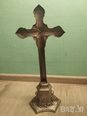 настолен кръст,разпятие арт нуво, снимка 7 - Други ценни предмети - 47738305